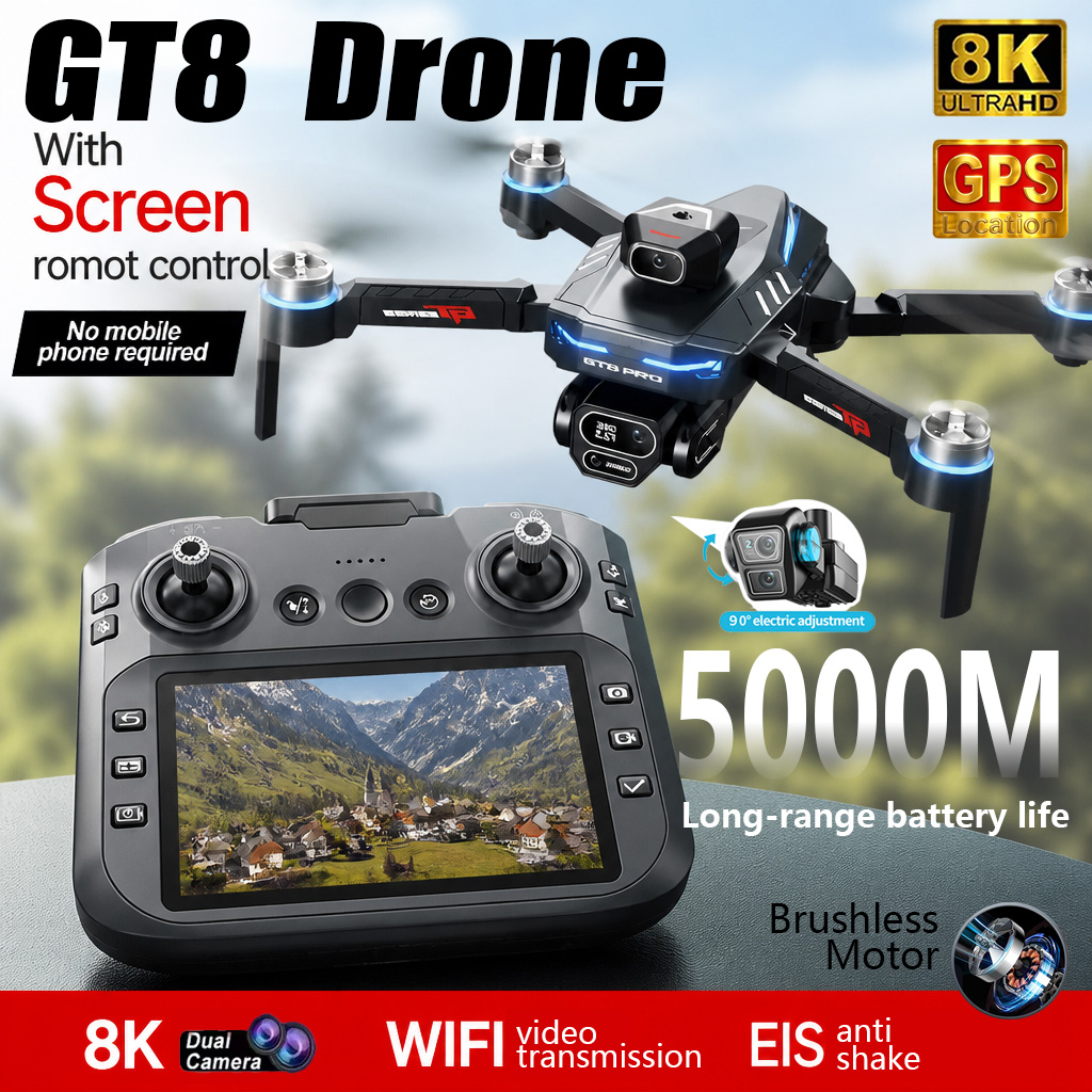 Drone Mapping - New GT8 Drone Professional 8K Dual