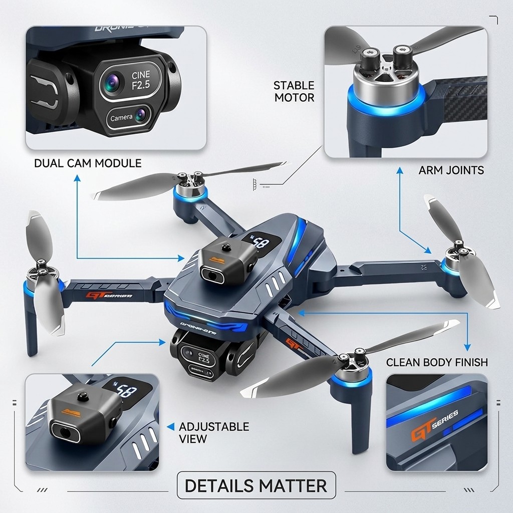 New GT8 Drone Professional 8K  - مراجعة Drone Mapping وسعره