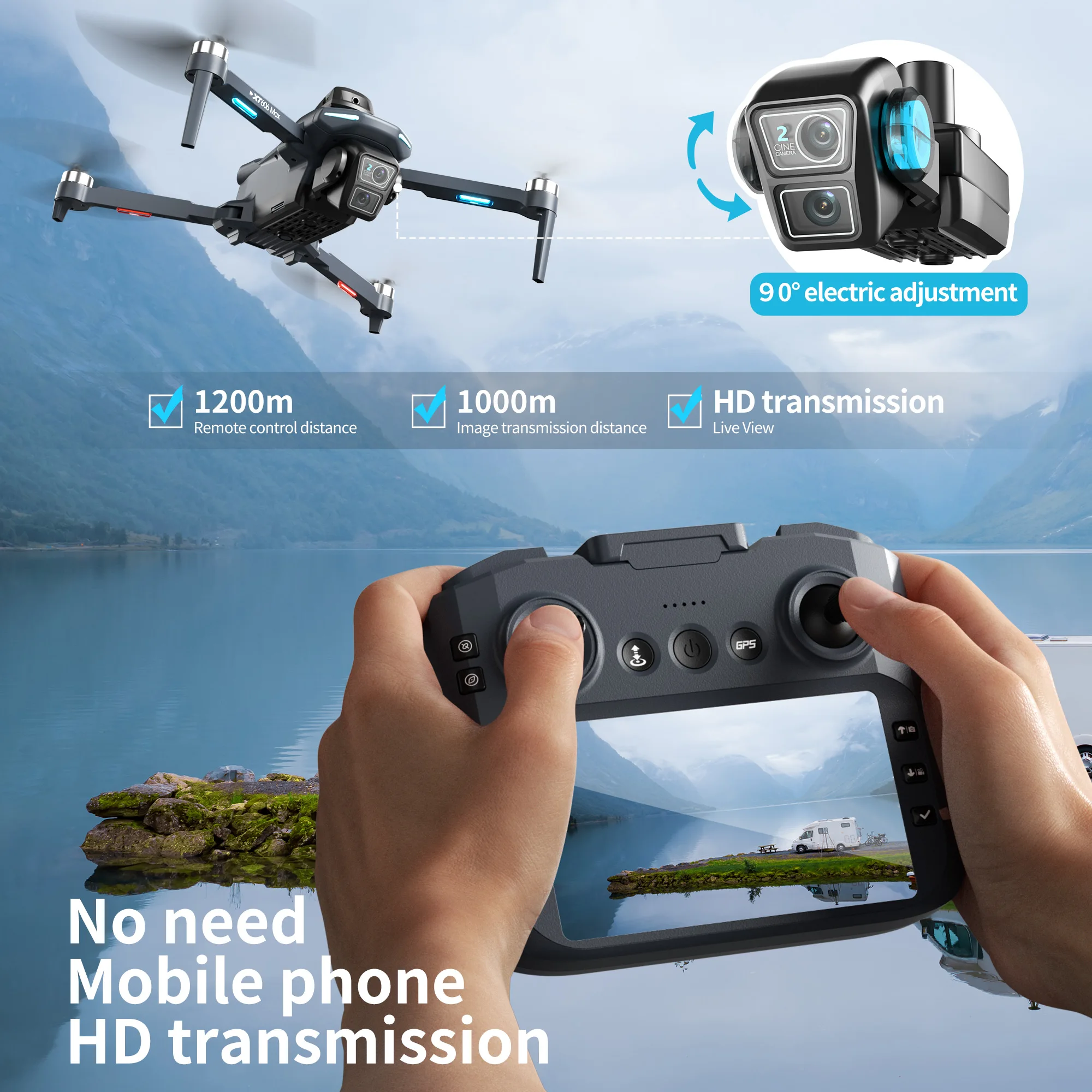 Lenovo XT606 MAX GPS Drone 4k  - مراجعة Drone Multispectral وسعره