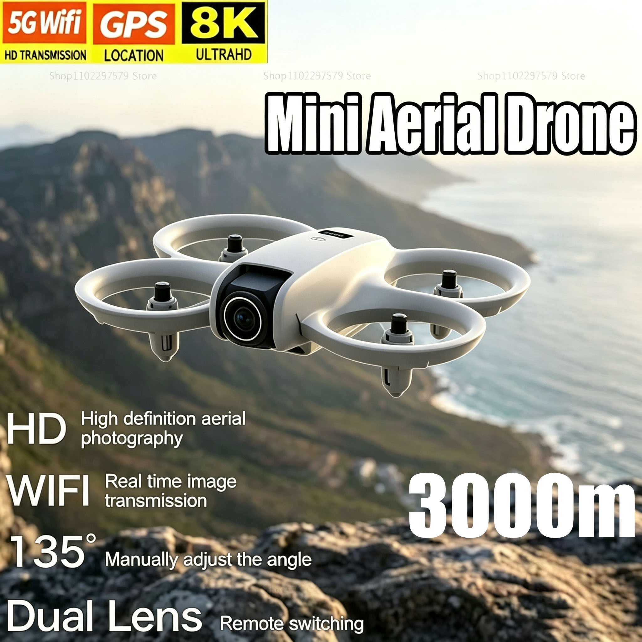 Mini Drone with 8K HD Camera F - مراجعة Drone Video Production وسعره