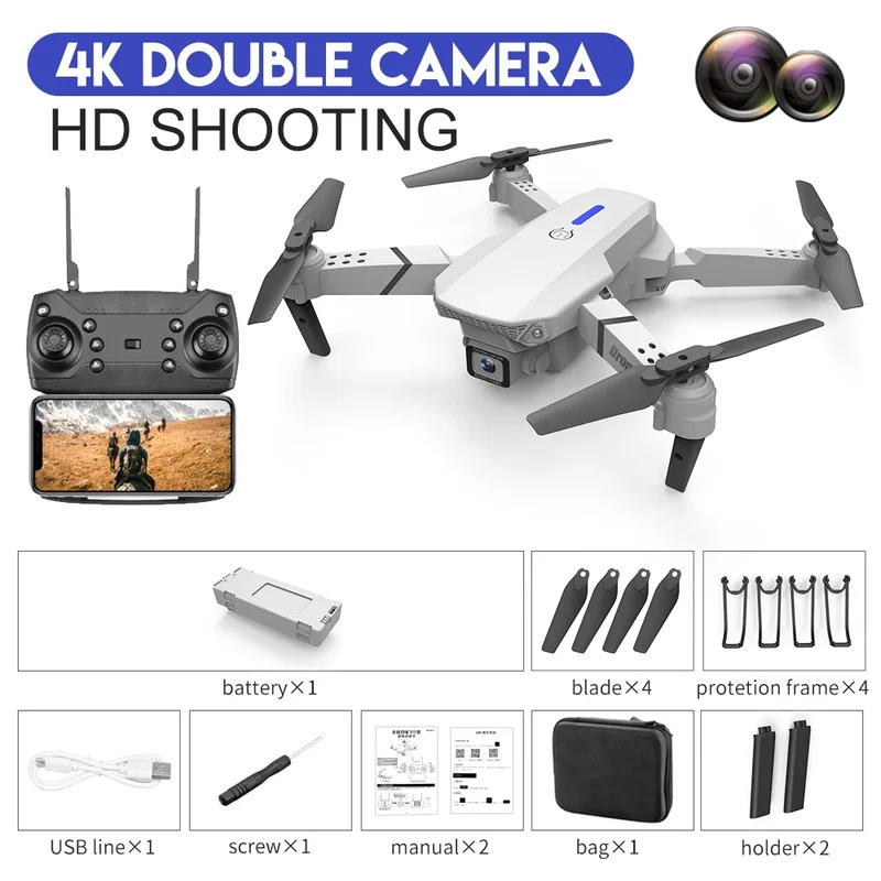 E88 ProIntelligent Folding Dro - مراجعة Drone Cinematic وسعره