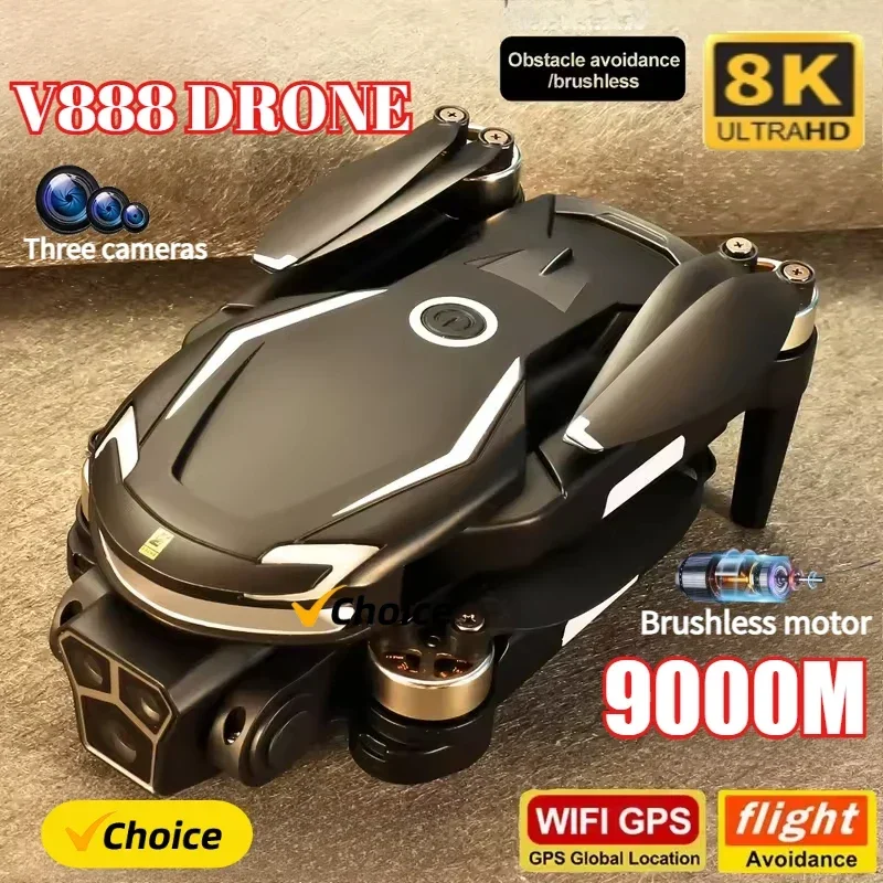 New V888 Drone 8K GPS Triple C - مراجعة Drone Photogrammetry وسعره